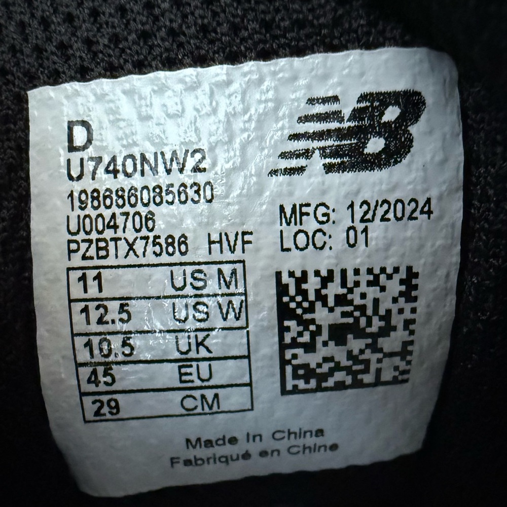 New Balance 740 Sneakers Retro White Silver Black Men’s 11 - Picture 6 of 7
